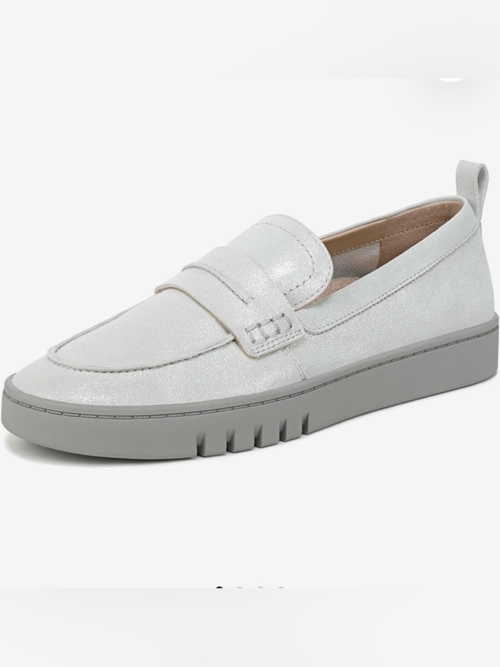 ✨ Vionic Chantel Silver Metallic Loafers – Comfort + Style! ✨size 8.5m